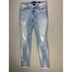 SP Black Label Size 29 Womens Jeans Low Rise Skinny Distress Raw Hem Stretch